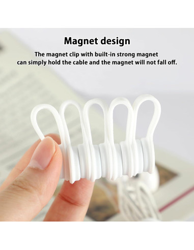 Correas Magnéticas de Silicona Xuuza 10 Pcs Organizador de Cables