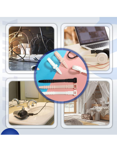 Bridas de Silicona Reutilizables YIMATEECO 11.3cm 30pcs Colores