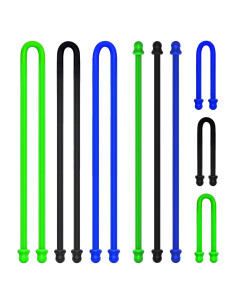 Juego de 9 Correas de Silicona UAIAGM para Organización de Cables