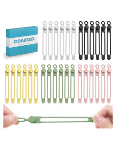 Sujetadores de Cable de Silicona CoguZed 30 Pcs Multicolor