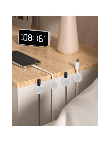 Organizador de Cables Magnético Damonent - Paquete de 8 Clips