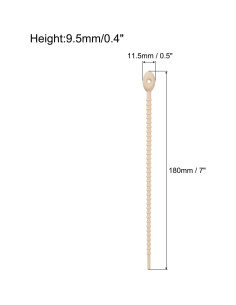 Ataduras de Cable Silicona MECCANIXITY 4 Piezas 18 cm Marrón Claro 2