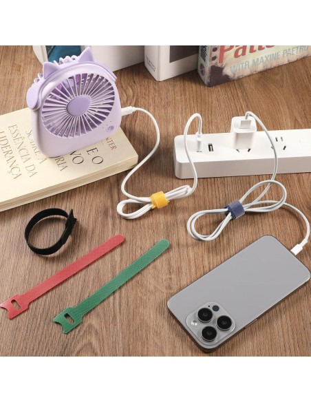 200 Sujetadores de Cable Reutilizables VZZNN Multicolor 4-6-8cm