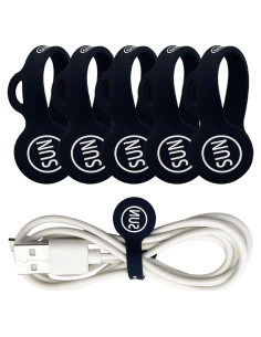 Clips Magnéticos para Cables SUNFICON - Paquete de 5 Negro