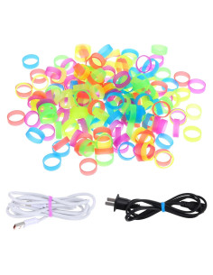 200 Bandas Elásticas de Silicona 15mm Sliverdew - Organizador de Cables