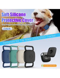 Soporte para Collar de Perro Tile Mate 2024/2022 - 4 Piezas Silicona Impermeable 2