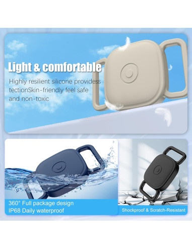 Soporte para Collar de Perro Tile Mate 2024/2022 - 4 Piezas Silicona Impermeable