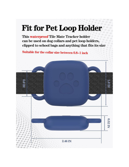 Soporte de Collar de Perro Rzttwl para Tile Mate 2022-2024