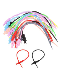 30 Sujetadores de Cable de Silicona uxcell 25cm Reutilizables