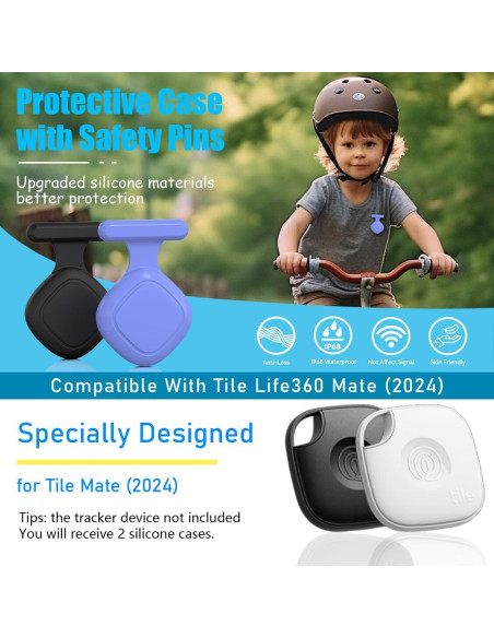 Funda de Silicona LAKSDIURT para Tile Life360 Mate 2024 - 2 Pcs