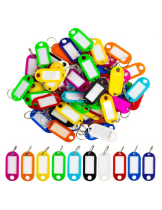 Etiquetas de Llave Sukh 60 Pcs Plástico 10 Colores 2.1x4.6cm