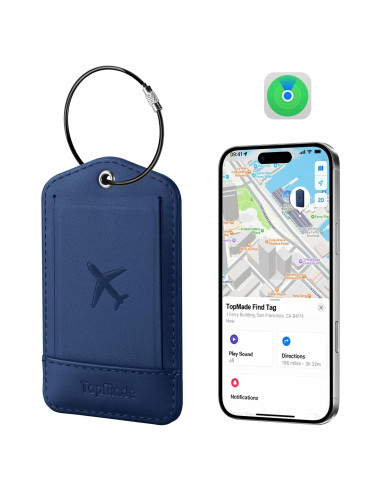 Etiqueta de Equipaje Inteligente TopMade con Find My, Azul