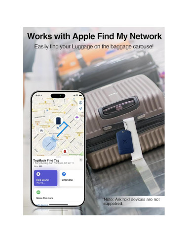 Etiqueta de Equipaje Inteligente TopMade con Find My, Azul