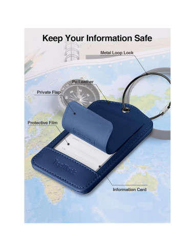 Etiqueta de Equipaje Inteligente TopMade con Find My, Azul