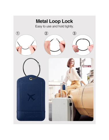 Etiqueta de Equipaje Inteligente TopMade con Find My, Azul