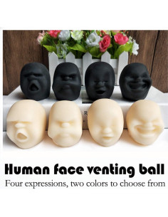 Bola de Estrés Facial Michpong - Juguete Sensorial Negro 2