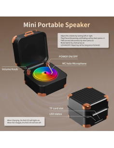 Altavoz Bluetooth Retro MEI SHUO PIN A17 Inalámbrico 5W 2