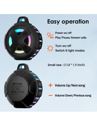 Altavoz Bluetooth Portátil XLEADER X8, IP67, 10W, 24h Batería