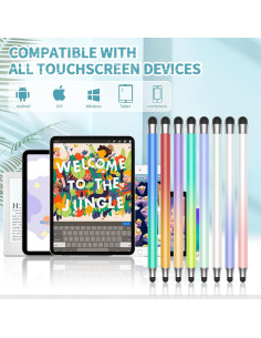 Bolígrafo Stylus 2 en 1 OOCLCURFUL Multicolor Alta Precisión 2