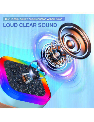 Mini Máquina de Karaoke Bluetooth K12 Azul con 2 Micrófonos