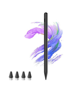 Lápiz Stylus Kenkor para Pantallas Táctiles - Negro, 4 Puntas