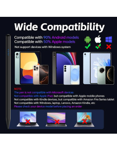 Lápiz Stylus Kenkor para Pantallas Táctiles - Negro, 4 Puntas 2