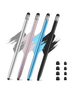 4 Bolígrafos Stylus 2-en-1 Woycey para Pantallas Táctiles