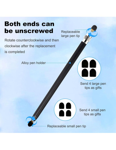 4 Bolígrafos Stylus 2-en-1 Woycey para Pantallas Táctiles