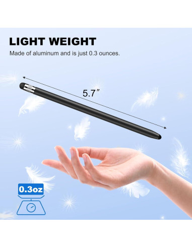 4 Bolígrafos Stylus 2-en-1 Woycey para Pantallas Táctiles