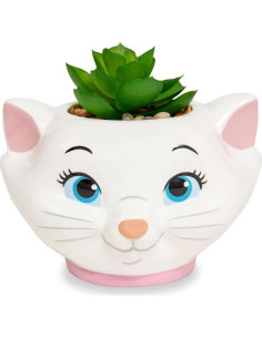 Maceta Cerámica Silver Buffalo Aristogatos Marie 11.4cm con Suculenta 2