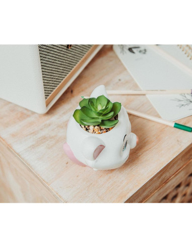 Maceta Cerámica Silver Buffalo Aristogatos Marie 11.4cm con Suculenta