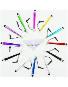 Paquete de 12 Bolígrafos Stylus Cortos Eco-Fused - Multicolor 2