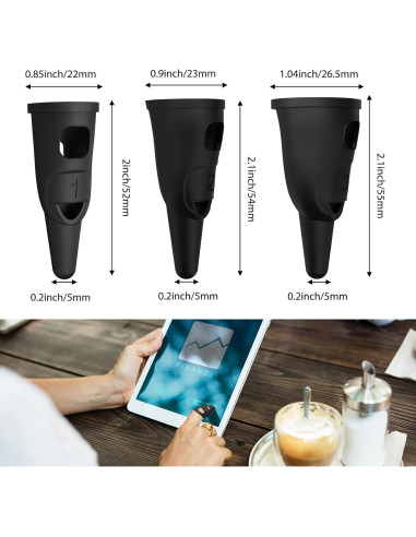 3 Estilógrafos de Silicona Táctil PKRFCJ para Tablets y Móviles