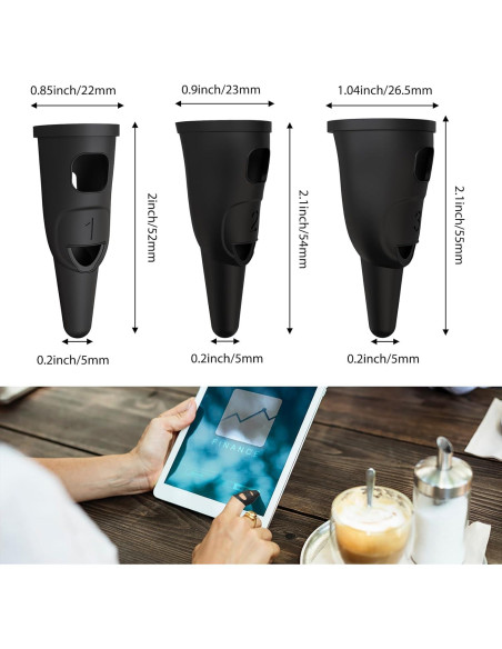 3 Estilógrafos de Silicona Táctil PKRFCJ para Tablets y Móviles