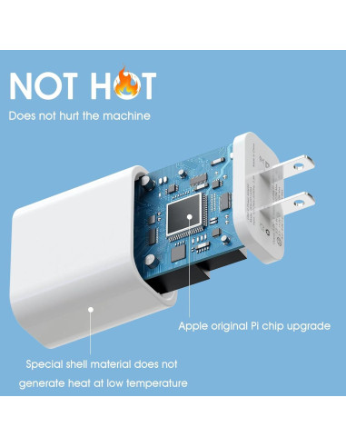 Cargador Rápido USB C iGENJUN 20W 4 Pack Adaptador Blanco