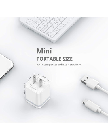 Cargador de Pared USB Doble Puerto 2.1A 5-Pack XT5549