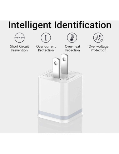 Cargador de Pared USB Doble Puerto 2.1A 5-Pack XT5549