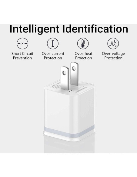 Cargador de Pared USB Doble Puerto 2.1A 5-Pack XT5549