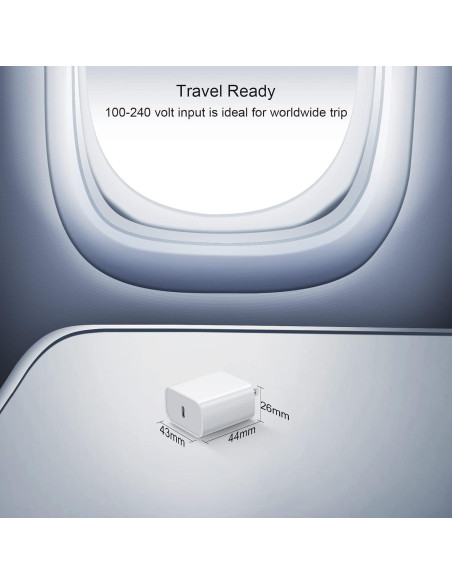 Cargador USB C 20W STAMISH para iPhone 16 y más - 2 Pack