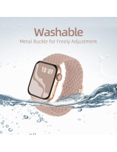 Banda Elástica Trenzada Suitisbest para Apple Watch 38-49mm 2