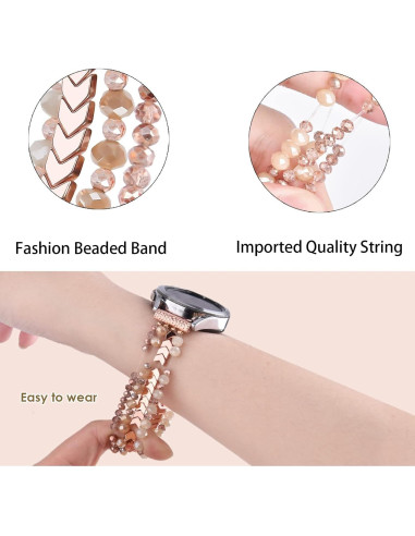 Pulsera Boho de Perlas VISOOM para Samsung Galaxy Watch 40/44mm