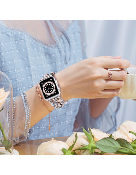 Pulsera Boho de Perlas VISOOM para Apple Watch 38-42mm