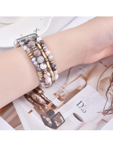 Pulsera Boho de Perlas VISOOM para Apple Watch 38-42mm