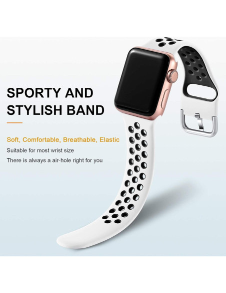 Correas Deportivas de Silicona Lerobo 3 Pack para Apple Watch