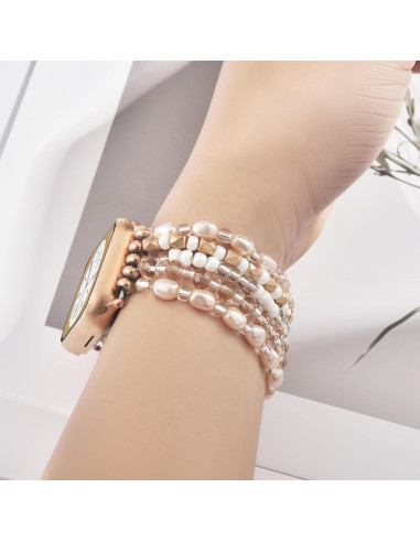 Pulsera Boho VISOOM para Apple Watch 38-42mm Oro Champán