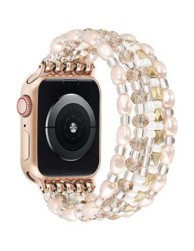 Pulsera Boho VISOOM para Apple Watch 38-42mm Oro Champán