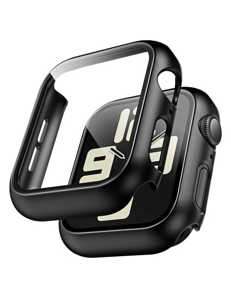 Funda Dura TAURI para Apple Watch 44mm SE/Series 6/5/4, Negro