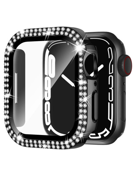 Funda Adepoy para Apple Watch 44mm con Diamantes y Protector