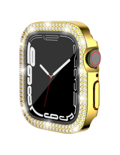 Funda Brillante HANKN para Apple Watch 45mm - Protector Vidrio Templado