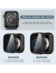 Funda Impermeable Zumyzu para Apple Watch 44mm - Protector Pantalla 2